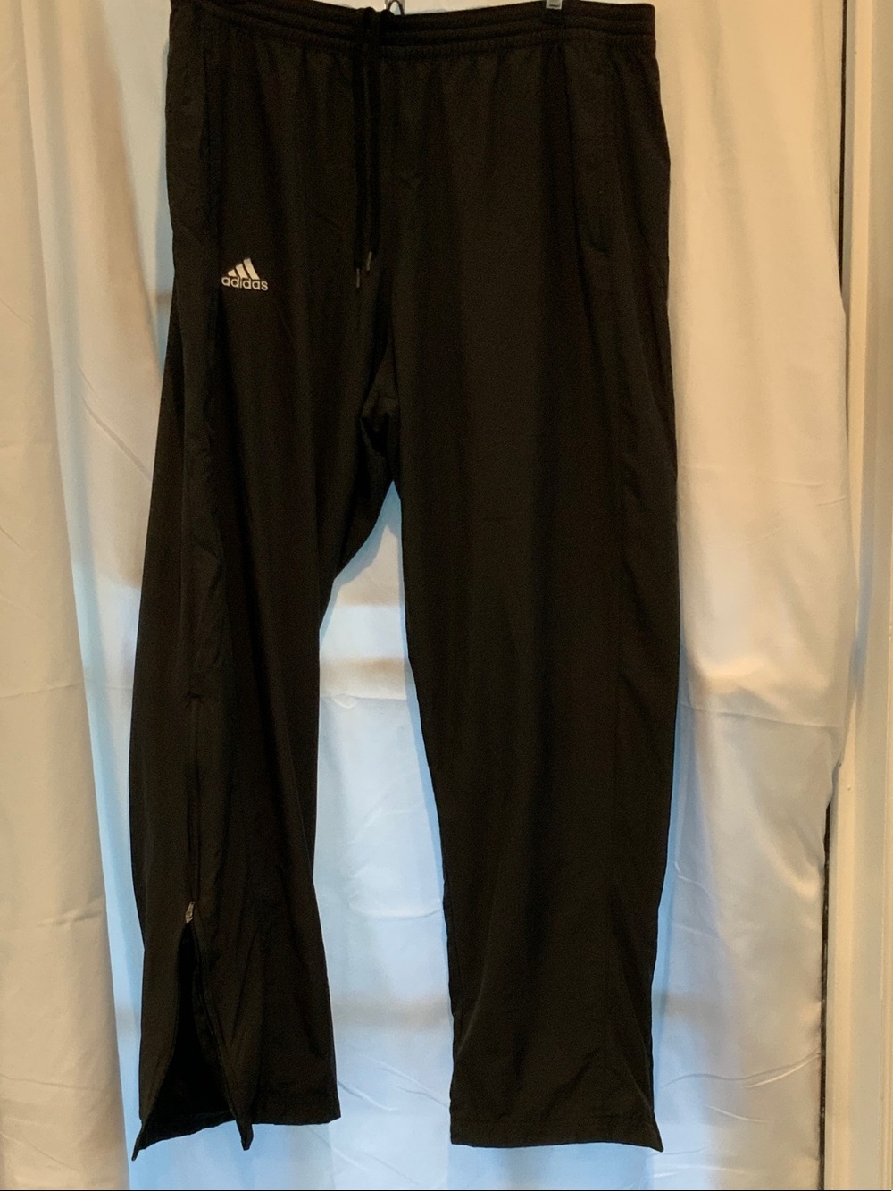 adidas Kids Black Jogger Track Pants with Ankle Zips